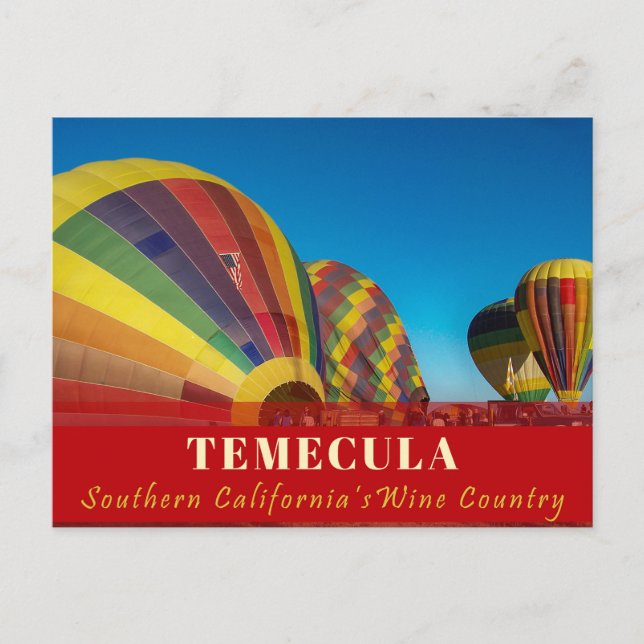 Heißluftballon Temecula Postcard Land Postkarte (Vorderseite)