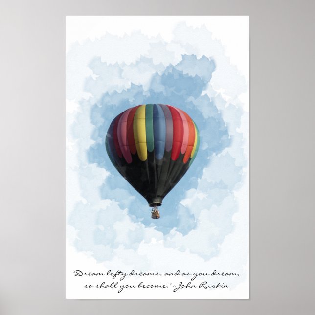 Heißluftballon-Traum Poster (Vorne)