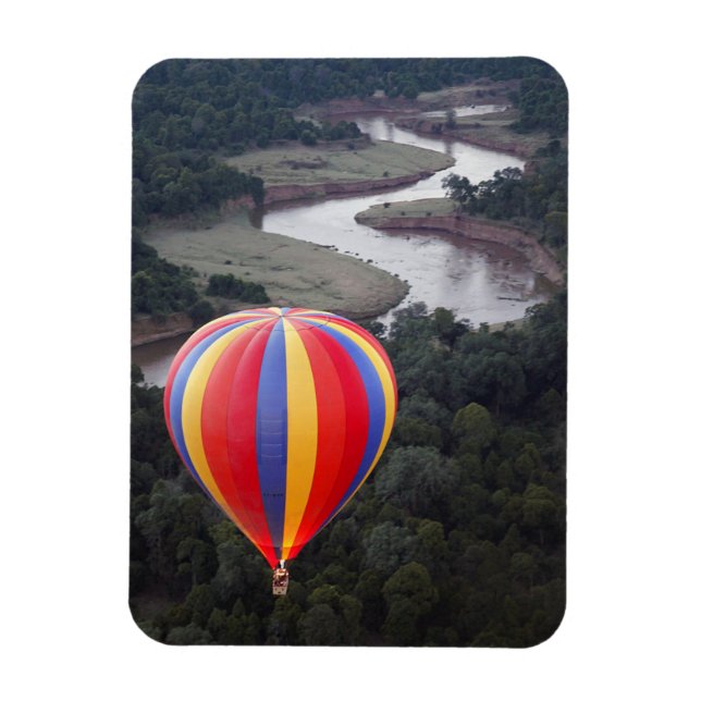 Heißluftballon über dem Mara River Magnet (Vertikal)