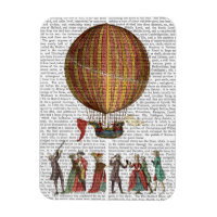 Heißluftballon und Menschen