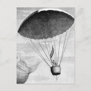 Heißluftballon Vintag achtzehnten Jahrhundert Postkarte