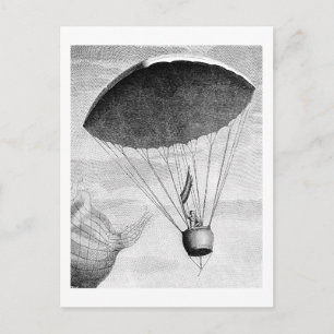 Heißluftballon Vintag achtzehnten Jahrhundert Postkarte