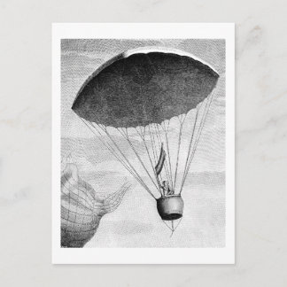 Heißluftballon Vintag achtzehnten Jahrhundert Postkarte