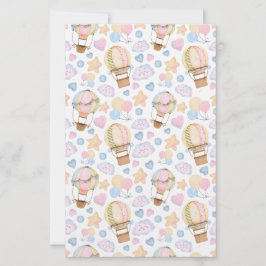 Heißluftballon Wasserfarben Muster