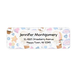 Heißluftballon Wasserfarben Muster