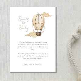 Heißluftballon Weiße Babydusche Bücher für Kinder Begleitkarte