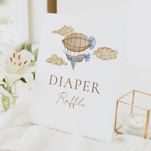 Heißluftballon White Baby Dusche Windelwanne Winde Sockelschild