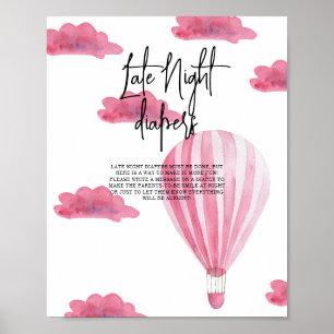 Heißluftballon - Windeln für die späte Nacht Poster