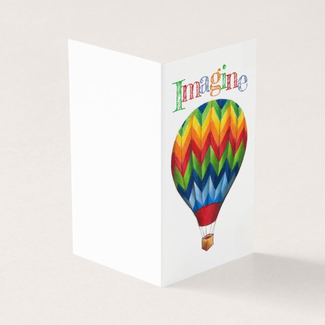 Heißluftballon *winzige* Grußkarte Set (Vorderseite)