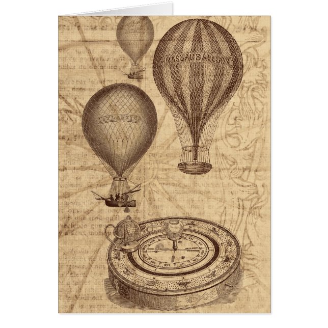 Heißluftballone - Vintages Reise steampunk (Vorne)
