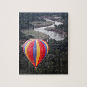 Heißluftballonfahren über dem Mara-Fluss