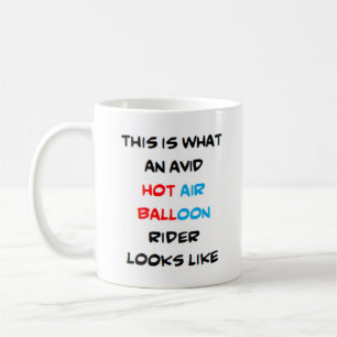 Heißluftballonfahrer, begeistert kaffeetasse