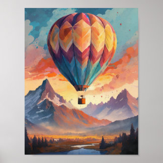 Heißluftballonkunst Poster