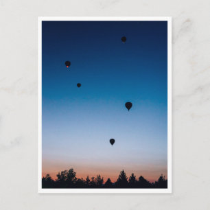 Heißluftballons bei Sonnenaufgang Nevada-Wüstenfot Postkarte