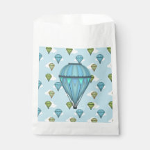 Heißluftballons Blau und Grüne Wolke