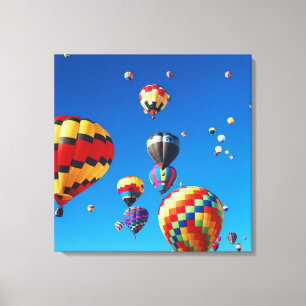 Heißluftballons Blauer Himmel Leinwanddruck