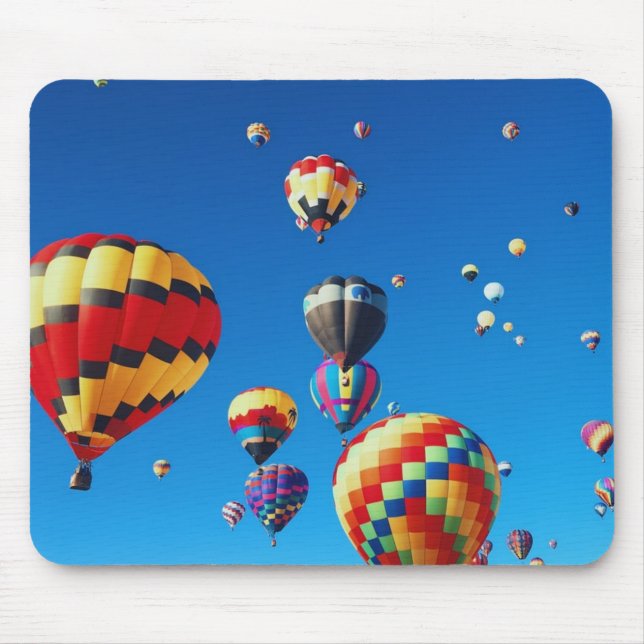 Heißluftballons Blue Sky Mousepad (Vorne)