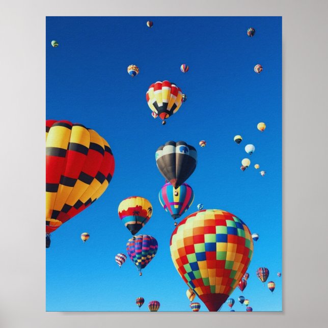 Heißluftballons Blue Sky Poster (Vorne)