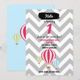 Heißluftballons Einladung zum Geburtstag