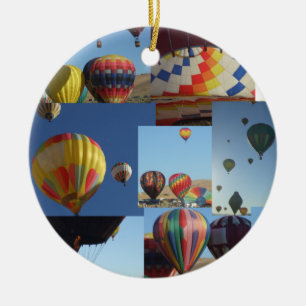Heißluftballons Fotocollage Weihnachtsschmuck