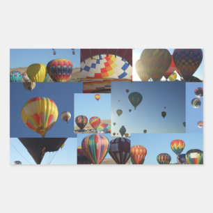 Heißluftballons Fotokollage-Aufkleber Rechteckiger Aufkleber