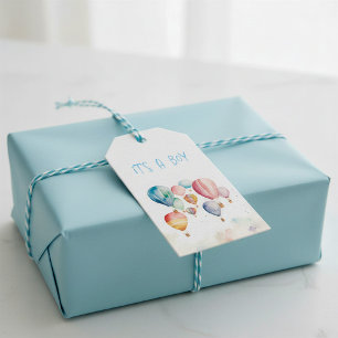 Heißluftballons für Jungen machen Spaß Geschenkanhänger
