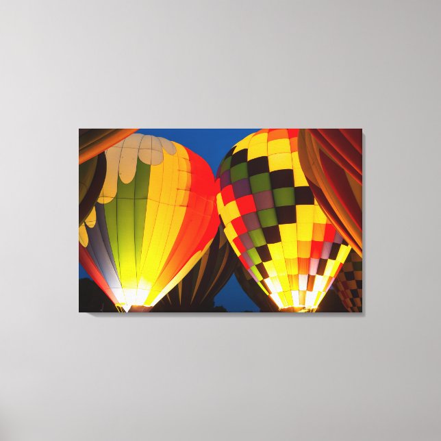 Heißluftballons glühen leinwanddruck (Vorderseite)