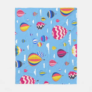 Heißluftballons Himmel Abenteuer Fleecedecke
