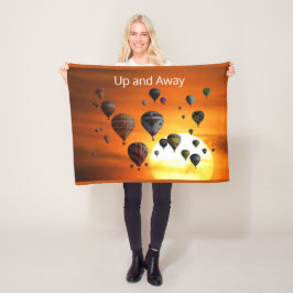Heißluftballons im Flug Fleecedecke