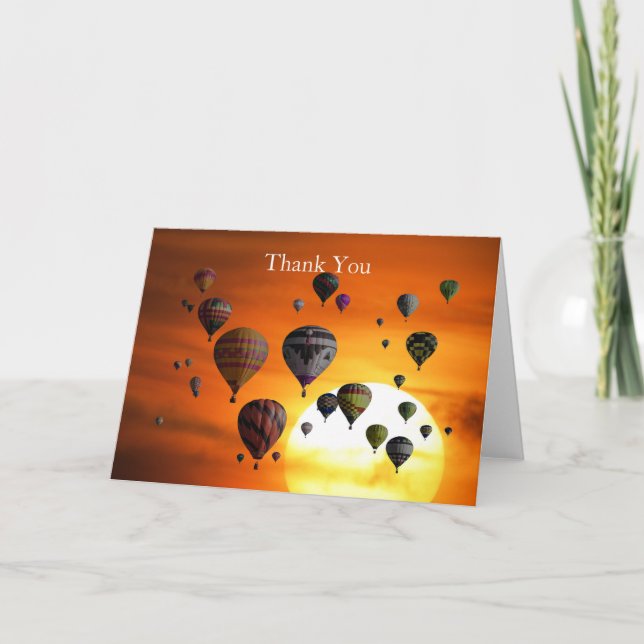 Heißluftballons im Flug Karte (Vorderseite)