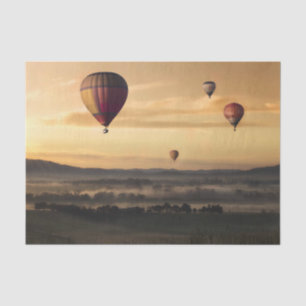 Heißluftballons im goldenen Himmel Seidenpapier