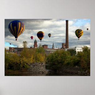 Heißluftballons in Lewiston Maine Poster