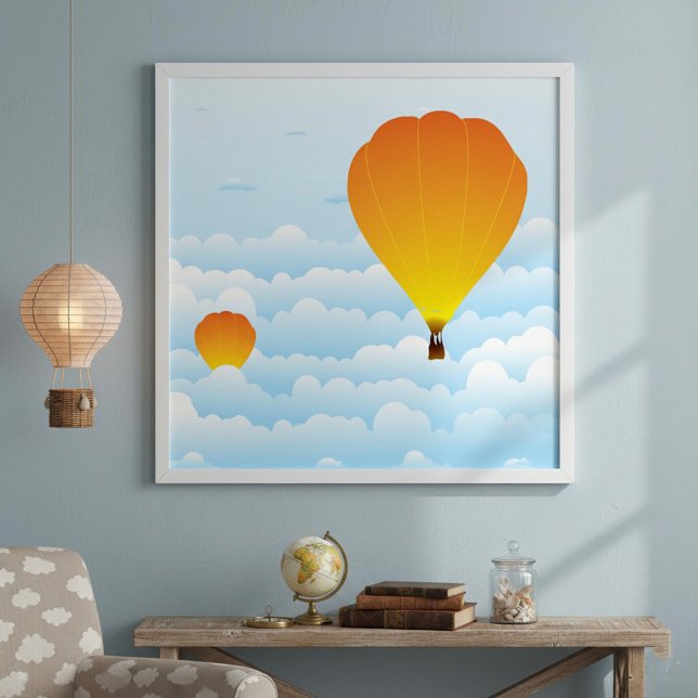 Heißluftballons in Wolkenplakaten Poster (Von Creator hochgeladen)