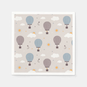 Heißluftballons mit Papieren Napkins Serviette