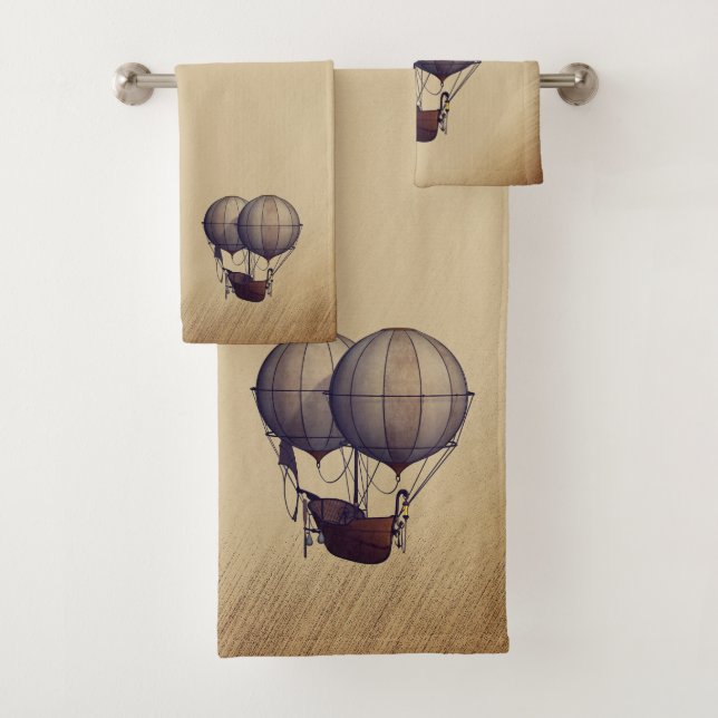 Heißluftballons mit Schiff Badhandtuch Set (Insitu)