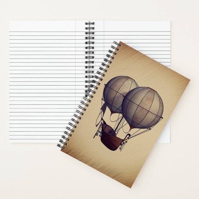 Heißluftballons mit Schiff Notizbuch (Innen)