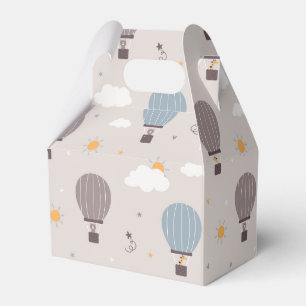 Heißluftballons mit Tieren Gefälligkeitsbox Geschenkschachtel