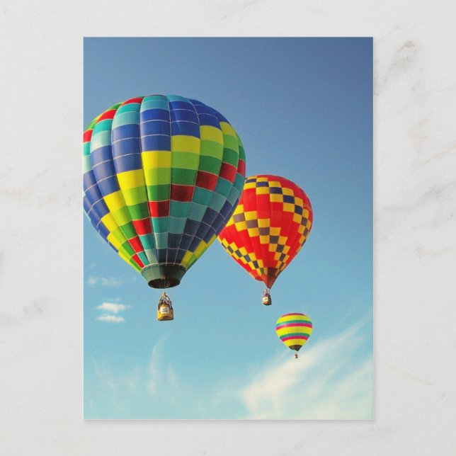 Heißluftballons Postkarte (Vorderseite)