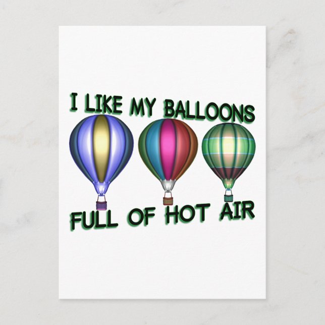 Heißluftballons Postkarte (Vorderseite)