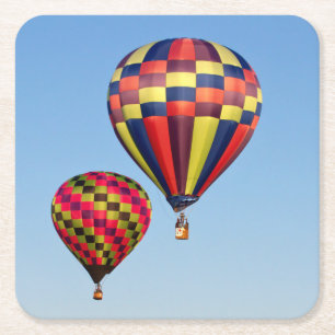 Heißluftballons Rechteckiger Pappuntersetzer