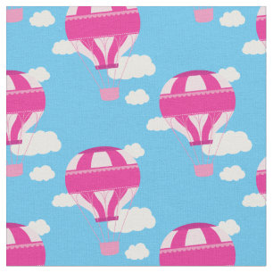 Heißluftballons rosa stoff