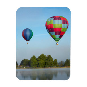 Heißluftballons über dem See, NZ Magnet