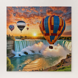 Heißluftballons über den Niagarafällen