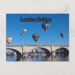 Heißluftballons über der London Bridge Postkarte