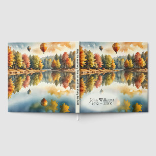 Heißluftballons über einem Herbstsee Gästebuch