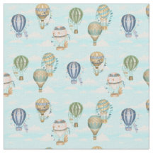 Heißluftballons Wolken Wasserfarbmuster