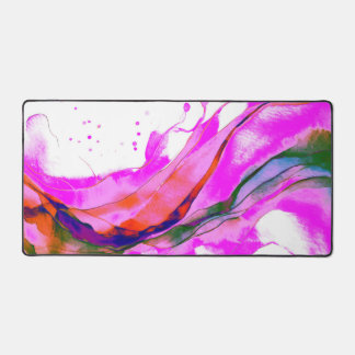 Heißrosa Aquarellfarben Schreibtischunterlage