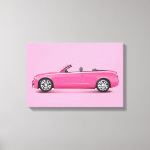 Heißrosa Auto Leinwanddruck