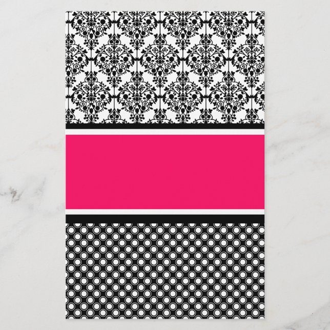 heißrosa Dambe Briefpapier (Vorderseite)