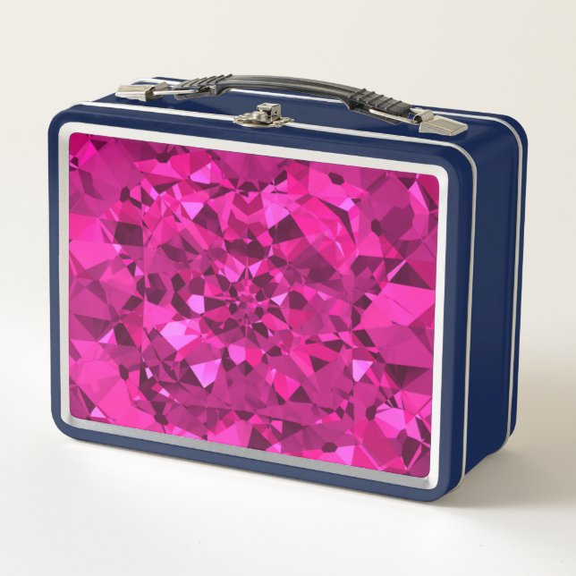 Heißrosa Edelstein Lunchbox (Vorderseite)